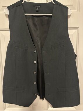Van Heusen Men's Dark Gray Dress Vest